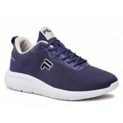 Sneakersy Fila Spitfire. Niebieskie buty sportowe casual Fila, bez wzorów, z materiału, bez zapięcia. Za 179.00 zł.