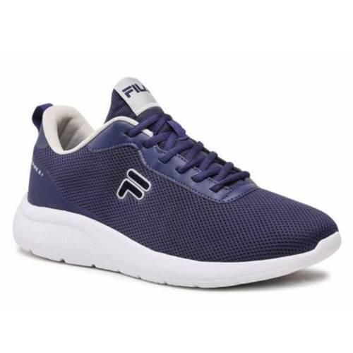 Sneakersy Fila Spitfire. Niebieskie buty sportowe casual Fila, bez wzorów, z materiału, bez zapięcia. Za 179.00 zł.