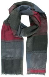 Lekki Szalik Wiosenno-Jesienny - Teer - Stonowana Kolorystyka, Duża Krata. Szaliki Teer, bez wzorów, z materiału. Za 45.00 zł.