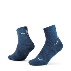 Skarpetki sportowe dla dorosłych BUFF DryFlx Quarter Socks. Niebieskie skarpetki sportowe Buff, bez wzorów, z elastanu. Za 109.99 zł.