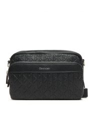 Calvin Klein Saszetka Emblem Emboss Camera Bag LV04D3203G Czarny. Czarne torby na ramię CALVIN KLEIN, bez wzorów, ze skóry, bez dodatków. Za 369.99 zł.