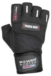 Rękawiczki na siłownię POWER SYSTEM Power Grip. Czarne rękawiczki POWER SYSTEM, bez wzorów, z materiału. Za 53.99 zł.