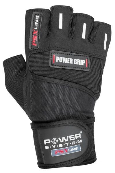 Rękawiczki na siłownię POWER SYSTEM Power Grip. Czarne rękawiczki POWER SYSTEM, bez wzorów, z materiału. Za 53.99 zł.