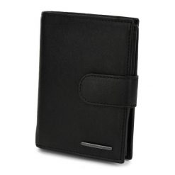 Portfel męski czarny Beltimore P96. Czarne portfele bez wzorów, ze skóry. Za 76.99 zł.