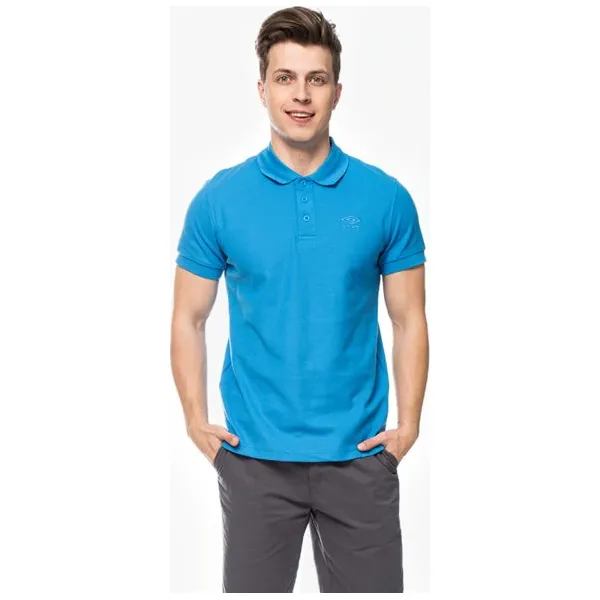 Umbro Polo Charlie M , niebieski, rozmiar XL. Niebieskie koszulki polo sportowe Umbro, m, bez wzorów, z bawełny, bez kołnierzyka, bez ramiączek. W wyprzedaży za 79.99 zł.