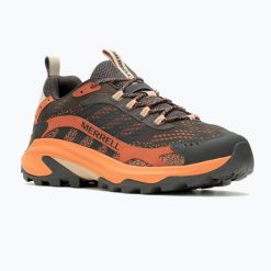 Buty turystyczne męskie Merrell Moab Speed 2. Szare buty trekkingowe Merrell, bez wzorów, bez zapięcia. Za 429.99 zł.