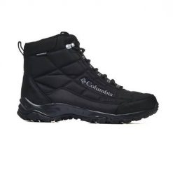 Buty trekkingowe męskie Columbia Firecamp Boot. Czarne buty trekkingowe Columbia, bez wzorów, z materiału, za kostkę, bez zapięcia. Za 429.99 zł.