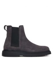 Calvin Klein Sztyblety Combat Ess Chelsea Boot Su YM0YM01372 Szary ciemny. Szare botki sznurowane CALVIN KLEIN, bez wzorów, ze skóry, bez obcasa, bez zapięcia. Za 649.99 zł.