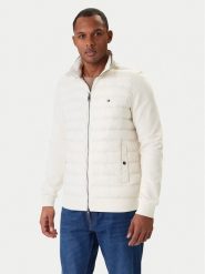 Tommy Hilfiger Kurtka przejściowa Mix Media Ess MW0MW41329 Kremowy Regular Fit. Białe kurtki Tommy Hilfiger, l, bez wzorów, z bawełny, bez kaptura. Za 699.99 zł.