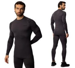 Komplet bielizny męskiej termoaktywnej Spaio Tactical shadow grey. Szare bielizna termoaktywna Spaio, l, bez wzorów, z dzianiny, bez ramiączek, do biegania. Za 159.99 zł.