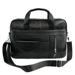 Męska torba skórzana na laptopa Solier SL49 BRANN Czarna. Czarne torby na laptopa . Za 279.64 zł.