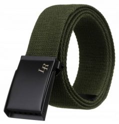 Pasek parciany Loren BJ-B-1 khaki. Brązowe paski Loren, bez wzorów, z materiału, eleganckie. Za 19.99 zł.