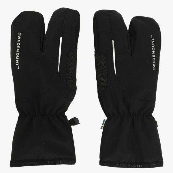 Rękawiczki Narciarstwo Unisex Nordic Wiatroszczelny. Czarne rękawiczki SWEDEMOUNT, bez wzorów, z materiału. Za 129.99 zł.