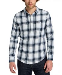 MĘSKA KOSZULA KRATA LEE LEESURE SHIRT CLOUD CHECK 112355714. Koszule Lee, m, bez wzorów, bez kołnierzyka, bez ramiączek. Za 129.99 zł.