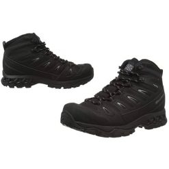 Buty trekkingowe męskie Karrimor Puma Mid. Czarne buty turystyczne Karrimor, bez wzorów, z materiału, bez zapięcia, trekkingowe. Za 378.89 zł.