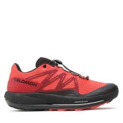 Buty do biegania Salomon. Czerwone buty do biegania Salomon, bez wzorów, bez zapięcia, do biegania. Za 399.99 zł.