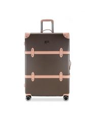 Semi Line Walizka duża T5673-4 Brązowy. Brązowe walizki Semi-line, bez wzorów, z tworzywa sztucznego, duże. Za 309.99 zł.