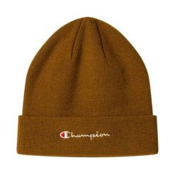 Czapka Champion Beanie Cap. Brązowe czapki z daszkiem Champion, na zimę, bez wzorów, z dzianiny. Za 62.99 zł.