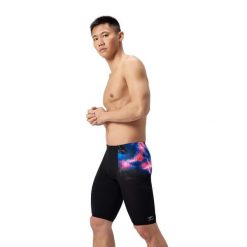 Spodenki pływackie męskie Speedo Ml Placement Printed Jammer Am. Czarne odzież kąpielowa Speedo, m, bez wzorów, z materiału, sportowe. Za 239.99 zł.