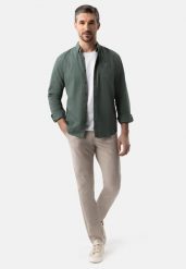 Spodnie w kratkę R-SIMO. Brązowe eleganckie spodnie Volcano, m, z materiału, klasyczne. Za 179.99 zł.