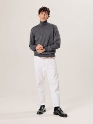 Rodier Wełniany sweter w kolorze szarym rozmiar: XXL. Szare golfy Rodier, xxl, bez wzorów, z wełny, bez ramiączek. Za 282.99 zł.