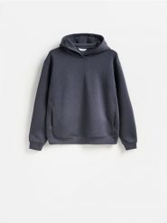Bluza z kapturem - ciemnoszary. Szare bluzy z kapturem Reserved, l, bez wzorów, z dzianiny, z kapturem. Za 139.99 zł.
