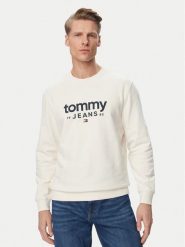 Tommy Jeans Bluza Graphic DM0DM23392 Biały Regular Fit. Białe bluzy Tommy Jeans, m, bez wzorów, z bawełny, bez kaptura. Za 329.99 zł.