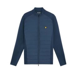 Kurtka hybrydowa z pełnym zamkiem Lyle & Scott. Niebieskie kurtki LYLE AND SCOTT, bez wzorów, bez kaptura. W wyprzedaży za 716.60 zł.