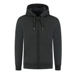 Bluza z kapturem i zamkiem błyskawicznym Superdry Borg. Czarne bluzy z kapturem Superdry, na zimę, l, z aplikacjami, z bawełny, z kapturem. Za 427.90 zł.