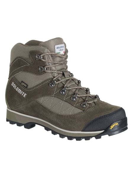 DOLOMITE Skórzane botki turystyczne "Zernez GTX" w kolorze khaki rozmiar: 42. Brązowe buty trekkingowe Dolomite, bez wzorów, z gore-texu, bez zapięcia. Za 417.28 zł.