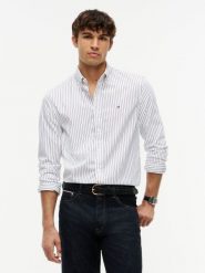 Tommy Hilfiger koszula codzienna Mężczyźni Regular Fit Bawełna (100%) biały, M. Białe koszule Tommy Hilfiger, m, bez wzorów, z bawełny, bez kołnierzyka, bez ramiączek. Za 329.95 zł.