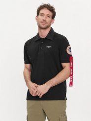 Aeronautica Militare Polo 241PO1769J611 Czarny Regular Fit. Czarne koszulki polo Aeronautica Militare, m, bez wzorów, z bawełny, bez kołnierzyka, bez ramiączek. Za 419.99 zł.