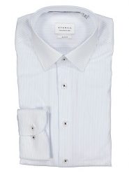 Eterna Koszula - Slim fit - w kolorze biało-niebieskim rozmiar: 39. Białe koszule Eterna, bez wzorów, z bawełny, bez kołnierzyka, bez ramiączek. Za 113.63 zł.