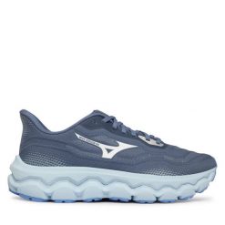 Buty do biegania Mizuno. Niebieskie buty do biegania Mizuno, bez wzorów, bez zapięcia, do biegania. Za 759.99 zł.