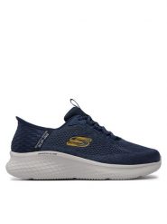 Skechers Sneakersy Slip_Ins 232466 Granatowy. Niebieskie buty sportowe casual Skechers, bez wzorów, z materiału, bez zapięcia. Za 349.99 zł.