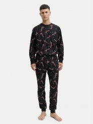 Jack & Jones Piżama Tristan 12285375 Czarny Loose Fit. Czarne piżamy Jack & Jones, m, bez wzorów, z syntetyku, bez ramiączek. Za 149.99 zł.