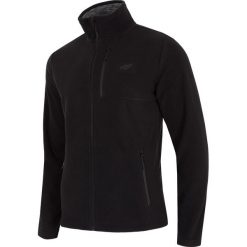 Polar męski PLM001 - głęboka czerń. Brązowe bluzy z polaru marki 4F, z dzianiny. Za 129.99 zł.