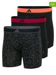 Adidas Bokserki (3 pary) w kolorze czarnym ze wzorem rozmiar: M. Czarne bokserki Adidas, m, bez wzorów. Za 134.95 zł.
