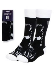 Lucky Socks Skarpety "Wednesday" w kolorze czarno-białym rozmiar: 36-43. Białe skarpety Lucky Socks, bez wzorów, prążkowane. Za 30.99 zł.