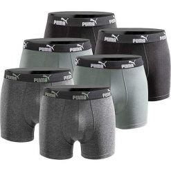 Puma bokserki męskie 6-pack – zielony/szary/czarny, XL. Czarne bokserki Puma, m, bez wzorów, z bawełny. Za 190.00 zł.