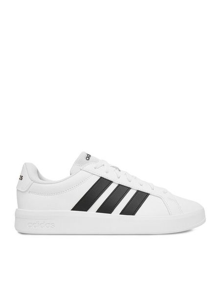 Adidas Sneakersy Grand Court Base 3.0 JR4613 Biały. Białe buty sportowe casual Adidas, bez wzorów, ze skóry, bez zapięcia. Za 239.99 zł.