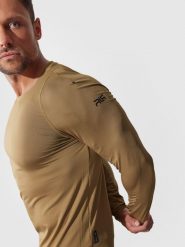 4F Longsleeve treningowy szybkoschący z materiałów z recyklingu męski 4F x Robert Lewandowski XXL. Brązowe bluzki z długim rękawem 4F, m, bez wzorów, z materiału, bez kołnierzyka, bez ramiączek. W wyprzedaży za 119.99 zł.
