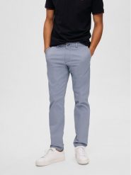 Selected Homme Chinosy New 16087663 Szary Slim Fit. Niebieskie eleganckie spodnie Selected Homme, m, z bawełny. Za 219.99 zł.