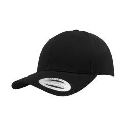 Klasyczna Czapka Snapback Z Zakrzywionym Daszkiem. Niebieskie czapki z daszkiem FLEXFIT, bez wzorów, z bawełny. Za 65.99 zł.