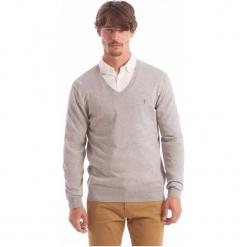 Polo Club C.H.A Sweter Męski L Szary. Szare swetry nierozpinane Polo Club C.H..A, l, bez wzorów, bez kołnierzyka, bez ramiączek. Za 209.00 zł.
