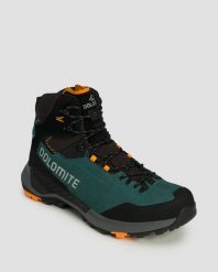 Buty męskie Dolomite M'S Vernale Leather High Gtx DEEP GREEN-ELECTRIC ORANGE. Zielone buty turystyczne Dolomite, bez wzorów, z gore-texu, przed kolano, bez zapięcia, trekkingowe, gore-tex. Za 1,059.99 zł.
