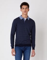 MĘSKIE POLO WRANGLER POLO KNIT ECLIPSE W8B32PX7M 112132386. Koszulki polo Wrangler, m, bez wzorów, bez kołnierzyka, bez ramiączek. Za 199.99 zł.