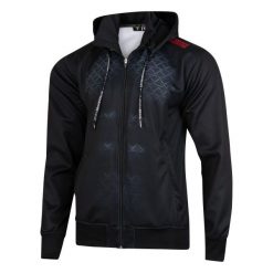 Bluza męska sportowa rozpinana z kapturem EXTREME HOBBY BLACK ARMOUR. Czarne bluzy z kapturem EXTREME HOBBY, m, bez wzorów, z poliesteru, z kapturem. Za 259.00 zł.