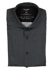 OLYMP Koszula "24/7 No 6 six" - Super Slim fit - w kolorze czarnym rozmiar: 41. Czarne koszule Olymp, bez wzorów, bez kołnierzyka, bez ramiączek. Za 119.40 zł.
