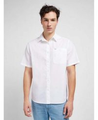 LEE PATCH SHIRT MĘSKA KOSZULA ELEGANCKA BRIGHT WHITE 112349052 LL37016738. Białe koszule Lee, m, bez wzorów, bez kołnierzyka, bez ramiączek. Za 139.99 zł.